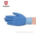 Hespax Protection Outdoor Labour Gloves Latex Coated